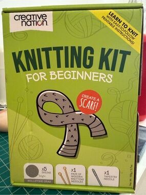Knitting Kit for Beginners - Millstone Gray